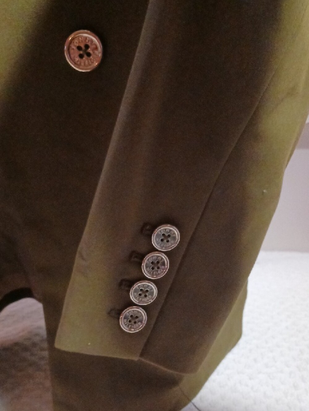 Stunning! Tommy Hilfiger Olive Double Breasted Design Jacket 12 *New* - Picture 4 of 9